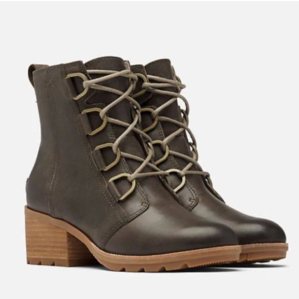 NEW Sorel Cate Lace Up Water-Resistant Hiker Booties